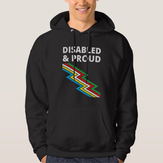 Disabled & Proud Disability Pride Hoodie (Voorkant)