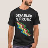 Disabled & Proud  Disability Pride T-shirt (Voorkant)