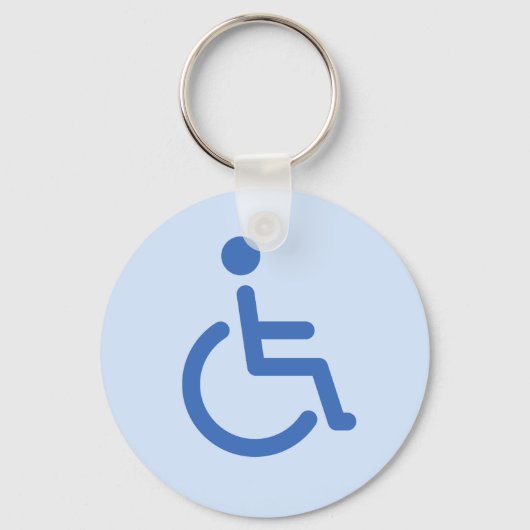 Disabled symbol or blue handicap toilet keychain (Voorkant)