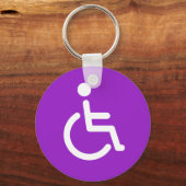 Disabled symbol or purple handicap sign for girls sleutelhanger (Voorkant)