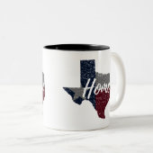 Disabled Texas Flag Home Tweekleurige Koffiemok (Voorkant rechts)