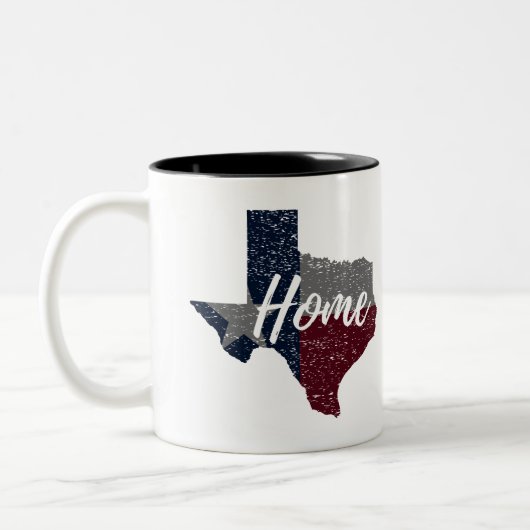 Disabled Texas Flag Home Tweekleurige Koffiemok (Links)