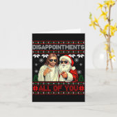 Disapintments All Of You Jesus Christmas Ugly Swea Kaart (Gele Bloem)