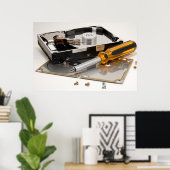 Disassemblerende harde schijf poster (Thuiskantoor)