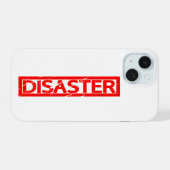 Disaster Stamp iPhone 15 Case (Achterkant horizontaal)