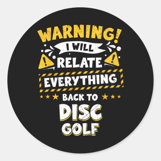 Disc Golf _11  Ronde Sticker (Voorkant)