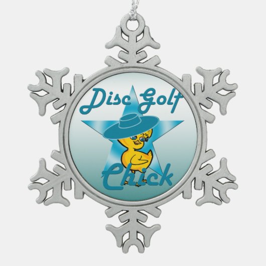 Disc Golf #7 Tin Sneeuwvlok Ornament (Voorkant)