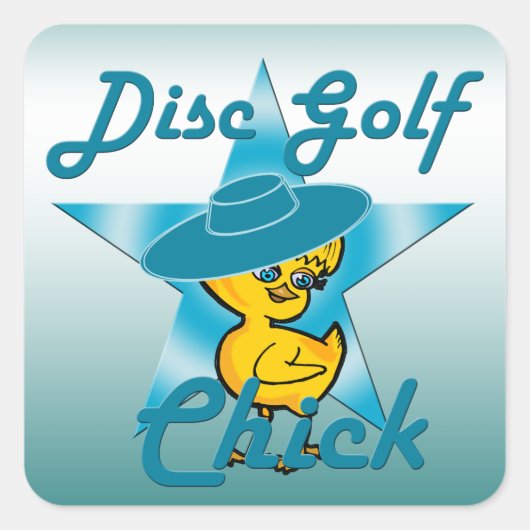 Disc Golf #7 Vierkante Sticker (Voorkant)
