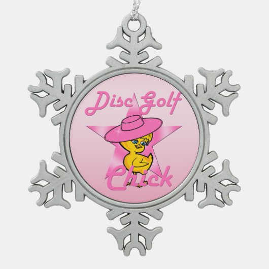 Disc Golf #8 Tin Sneeuwvlok Ornament (Voorkant)