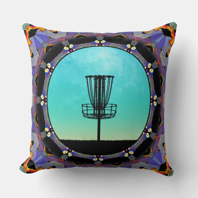Disc Golf Abstracte Mand 3 Kussen (Voorkant)