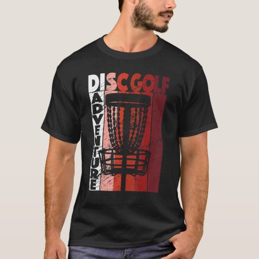 Disc Golf Adventure Retro Frisbee Golf T-shirt (Voorkant)