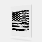 Disc Golf American Flag Acryl Bord (Hoek)