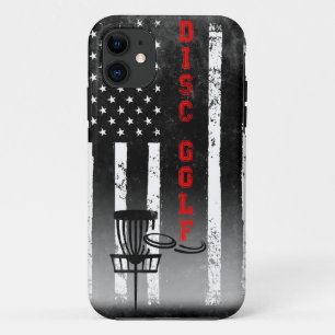 Disc Golf American Flag Black Case-Mate iPhone Case