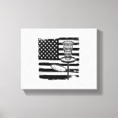 Disc Golf American Flag Canvas Afdruk (Voorkant)