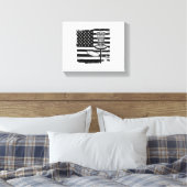 Disc Golf American Flag Canvas Afdruk (Insitu (Slaapkamer))
