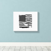 Disc Golf American Flag Canvas Afdruk (Insitu (Houten vloer))