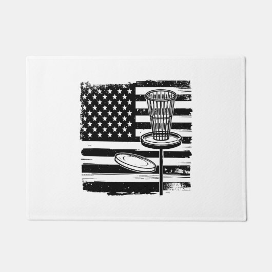 Disc Golf American Flag Deurmat (Voorkant)