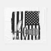 Disc Golf American Flag Fleece Deken (Voorkant (Horizontaal))