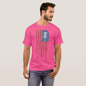 Disc Golf American Flag Frisbee Sport T-shirt (Voorkant volledig)