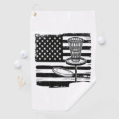 Disc Golf American Flag Golfhanddoek (Insitu)