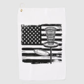 Disc Golf American Flag Golfhanddoek (Voorkant)