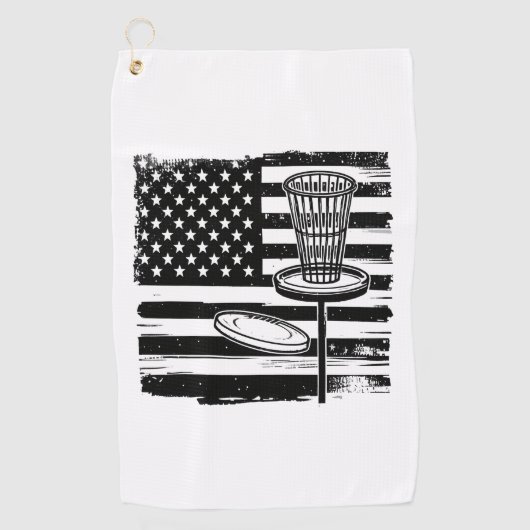 Disc Golf American Flag Golfhanddoek (Voorkant)