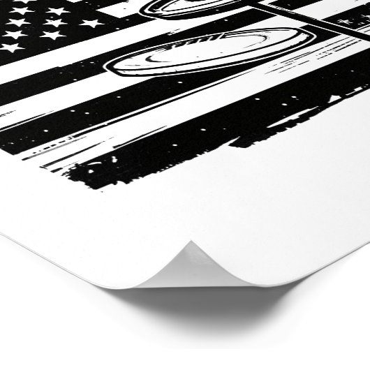 Disc Golf American Flag Poster (Hoek)