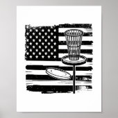 Disc Golf American Flag Poster (Voorkant)