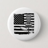 Disc Golf American Flag Ronde Button 5,7 Cm (Voorkant)