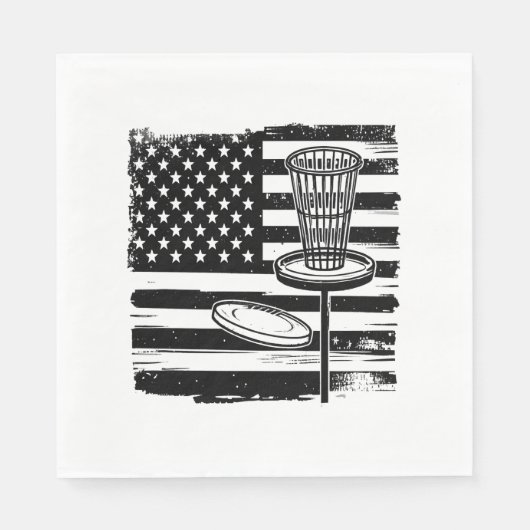 Disc Golf American Flag Servet (Voorkant)