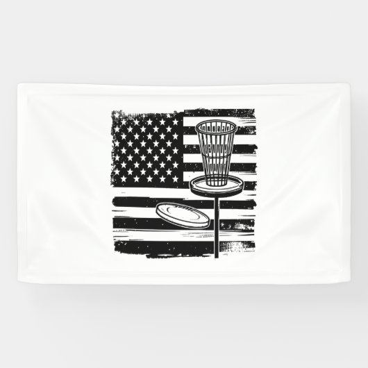 Disc Golf American Flag Spandoek (Horizontaal)