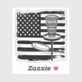 Disc Golf American Flag Sticker (Vel)