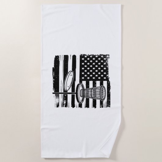 Disc Golf American Flag Strandlaken (Voorkant)