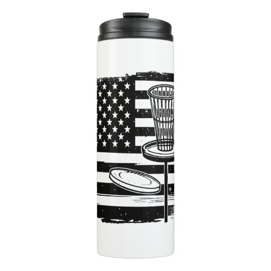Disc Golf American Flag Thermosbeker (Voorkant)