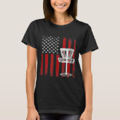 Disc Golf American Flag, vierde juli T-shirt (Voorkant)
