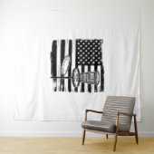 Disc Golf American Flag Wandkleed (In Situ (horizontaal))