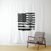 Disc Golf American Flag Wandkleed (In situ)