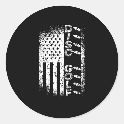 Disc Golf Amerikaanse vlag USA Patriot Ronde Sticker (Voorkant)