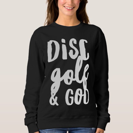 Disc Golf And God Jesus Christian   Golfing Golfer Trui (Voorkant)