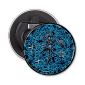 Disc Golf Art Bottle Open Button Flesopener (Voorkant)