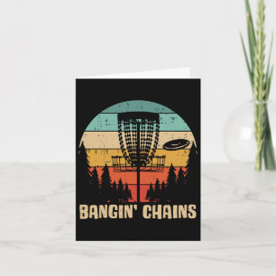 Disc Golf Bangin Chains Retro Frisbee Golfer Frolf Kaart
