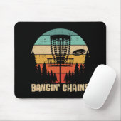 Disc Golf Bangin Chains Retro Frisbee Golfer Frolf Muismat (Met muis)