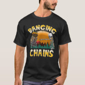 Disc Golf Banging Chains Halloween Skeleton Pumpki T-shirt (Voorkant)