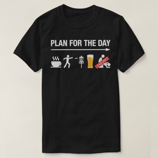 Disc Golf Basket Frisbee Golfing Frolf Coffee Beer T-shirt (Design voorkant)