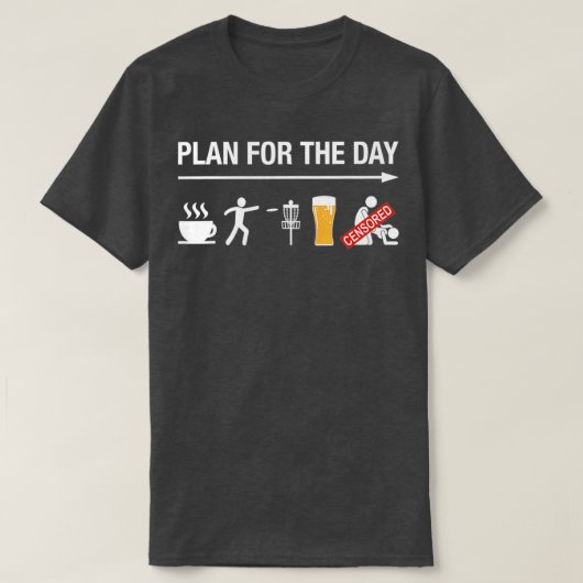 Disc Golf Basket Frisbee Golfing Frolf Coffee Beer T-shirt (Design voorkant)