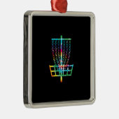 Disc Golf Basket - Hippie Rainbow Gift Metalen Ornament (Rechts)