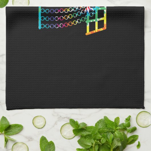 Disc Golf Basket - Hippie Rainbow Gift Theedoek (Gevouwen)