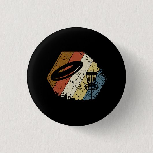 Disc Golf Basket Retro Ronde Button 3,2 Cm (Voorkant)