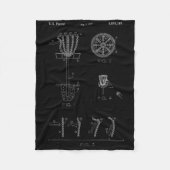 Disc Golf Basket Target Patent Design - Frolf Fleece Deken (Voorkant)