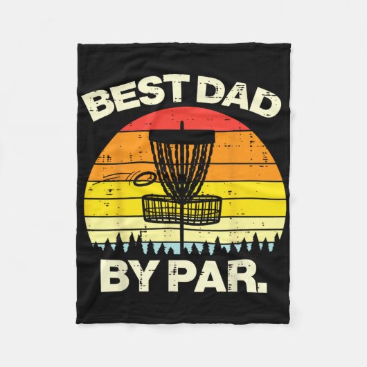 Disc Golf Beste Papa Door Par Frisbee Frolf Vaderd Fleece Deken (Voorkant)